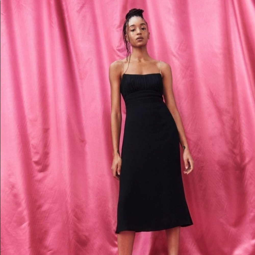 Reformation Gray Dress in Black